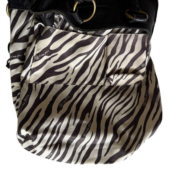 Linea Pelle Black Leather Shoulder Handbag Tote Soft Weighty Leather - Picture 11 of 16